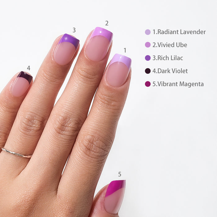 Purple Pastel Tips | Short Square | ProTips