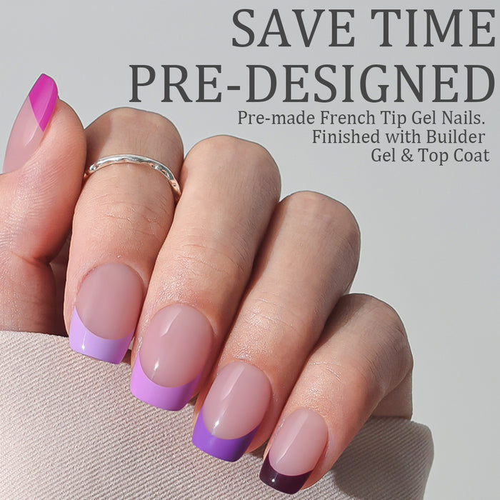 Purple Pastel Tips | Short Square | ProTips