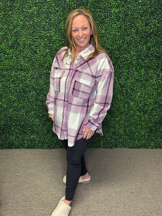 Purple Plaid Shirt