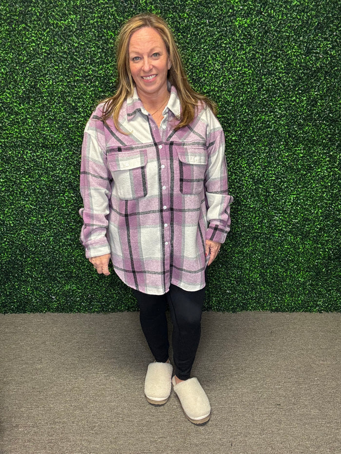 Purple Plaid Shirt