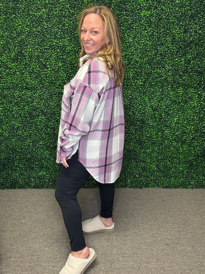 Purple Plaid Shirt