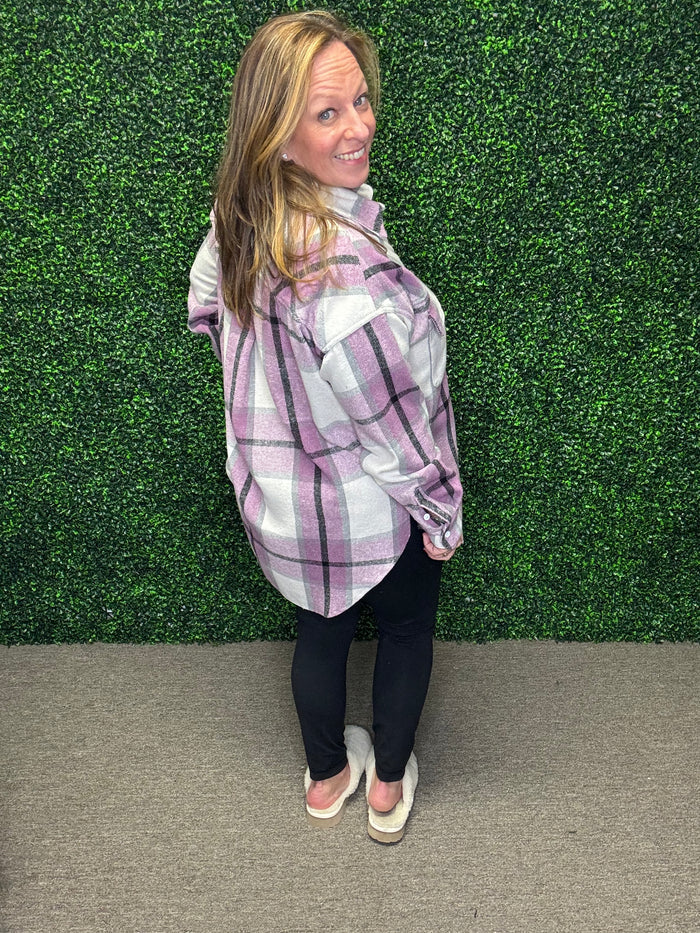 Purple Plaid Shirt