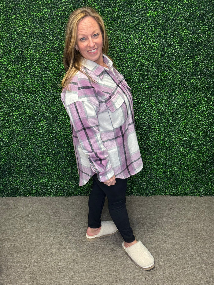 Purple Plaid Shirt