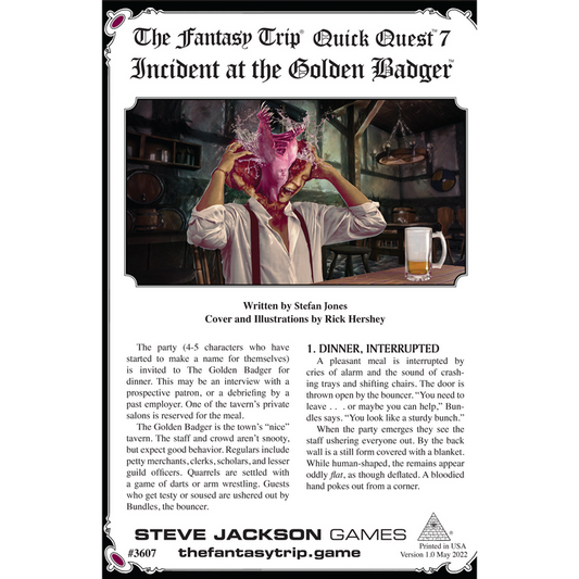 Quick Quest 7: Incident at the Golden Badger