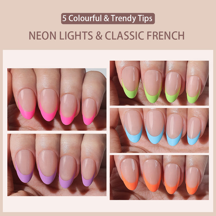 Rainbow Tips | Short Almond | ProTips