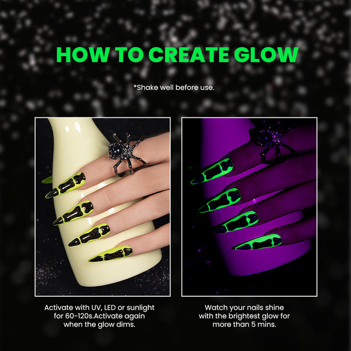 Glow in the Dark Cat Eye Gel Polish Luminous Neon Colors