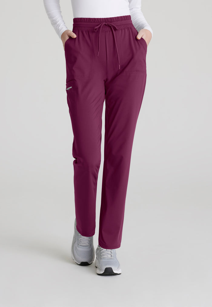 Reach Knit Pant - Wine - Grey's Anatomy Scrubs