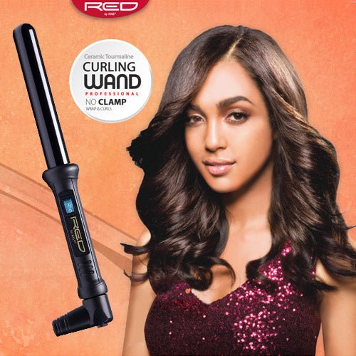 Red By Kiss Ceramic Tourmaline Curling Wand - ikatehouse
