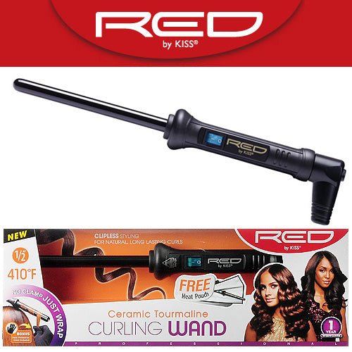 Red By Kiss Ceramic Tourmaline Curling Wand - ikatehouse