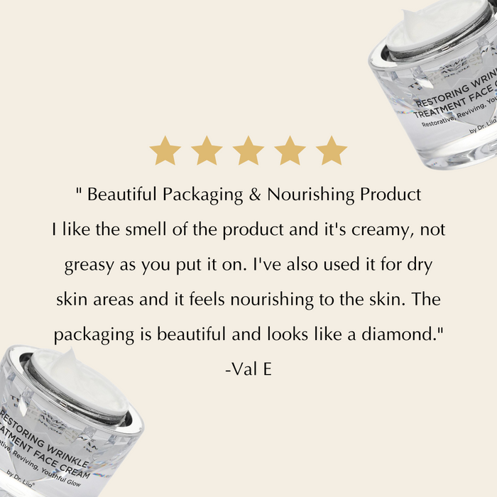 Restoring Wrinkle Treatment Face Cream – Vegan, Hypoallergenic, Gluten-Free Anti-Aging Formula