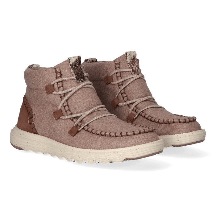 Reyes Wool Dames Boots Mauve