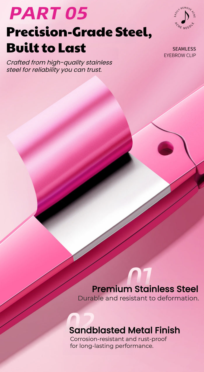 ROCK SWEET High-precision Stainless Steel Eyebrow Clip Tweezers T5550