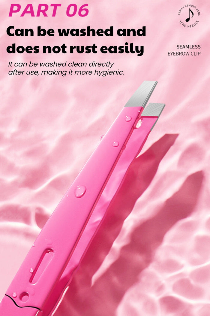 ROCK SWEET High-precision Stainless Steel Eyebrow Clip Tweezers T5550