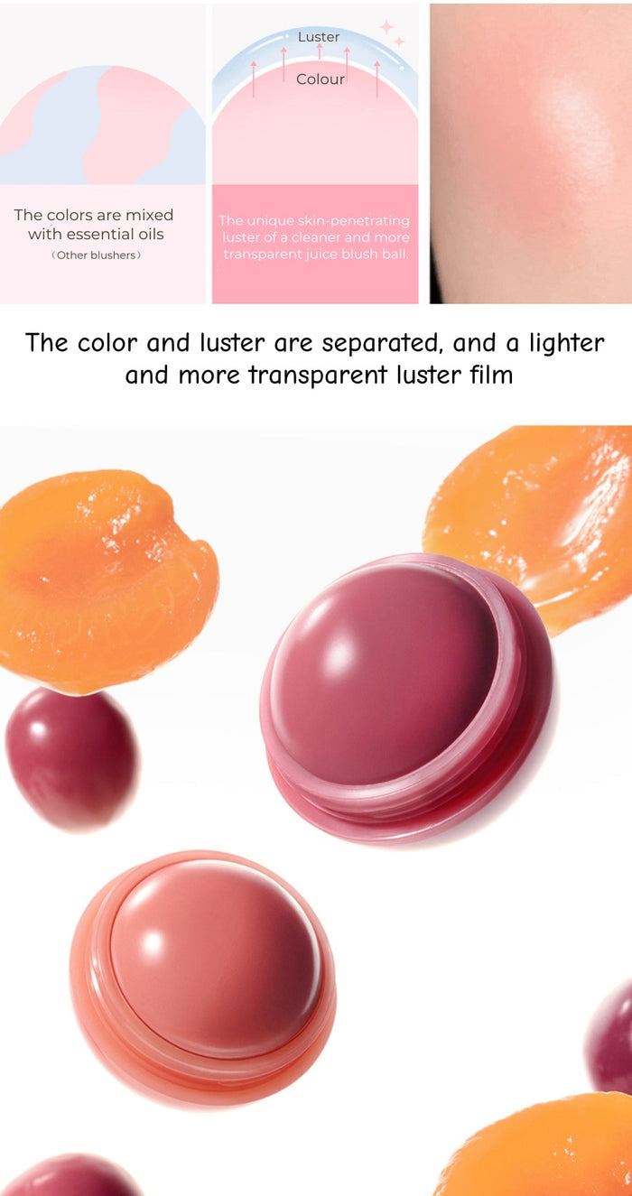 ROMAND Juicy Roll Cheek Glossy Makeup Blusher Ball T4838
