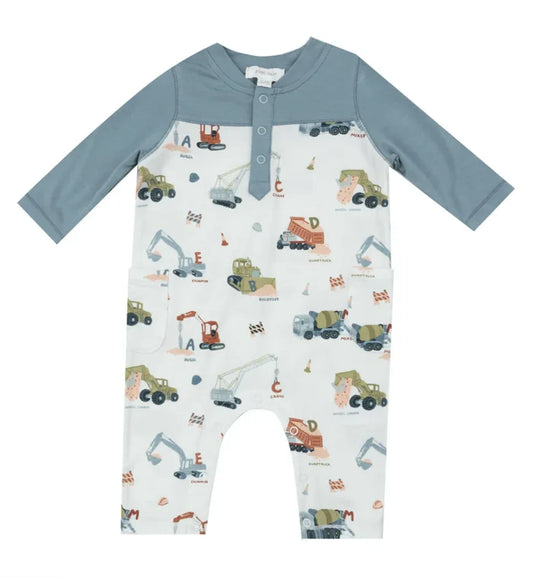 Romper with Contrasting sleeve- Construction