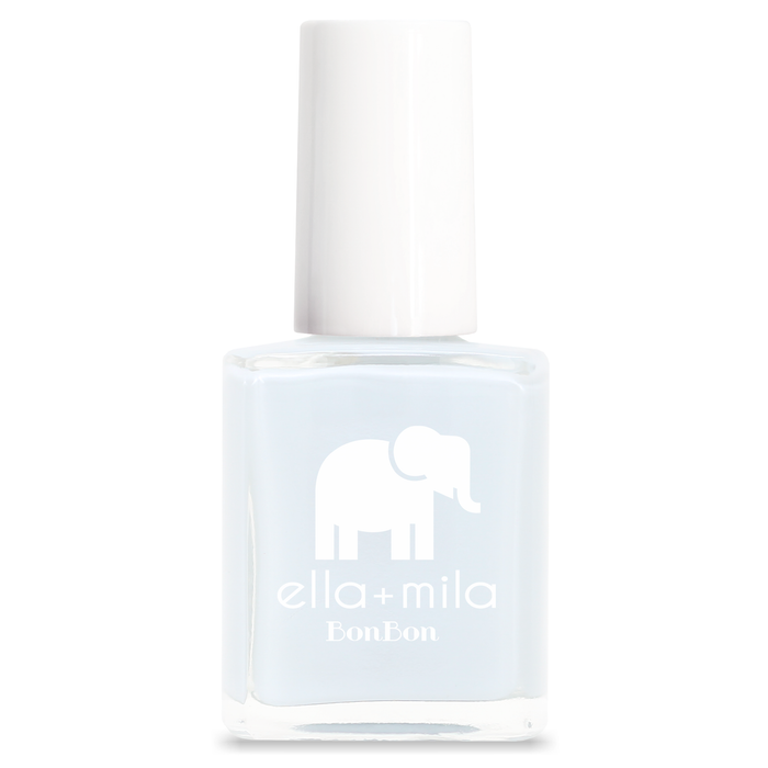 Royal Tea pastel grey-toned blue nail polish bottle – ella+mila BonBon