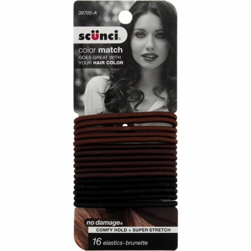 Scunci Color Match No Damage Hair Elastics Hair Ties #37905-A