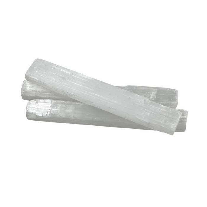 Selenite Raw Wand
