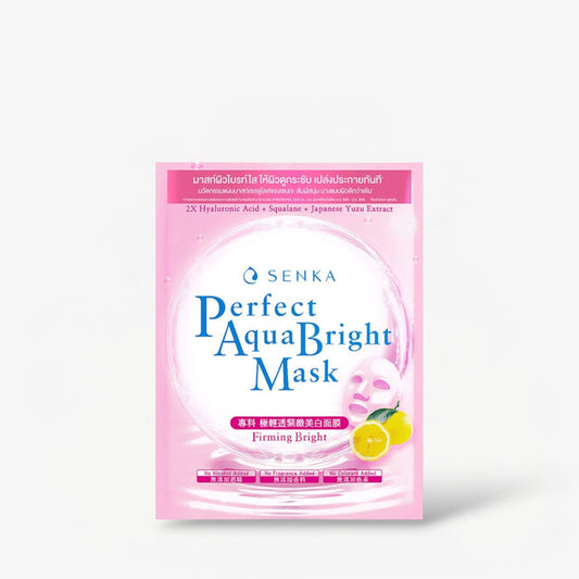 Senka Perfect Aqua Bright Mask - Firming Bright (1 Sheet) قناع سينكا بيرفكت أكوا برايت - لشد البشرة وتفتيحها - Princess Cosmetics Qatar