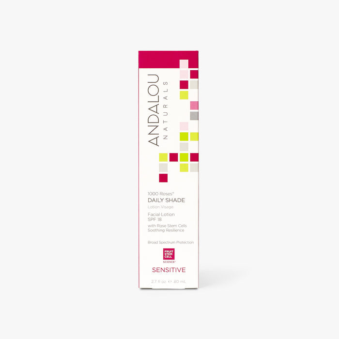 Sensitive 1000 Roses Daily Shade Facial Lotion SPF 18 - Andalou Naturals US