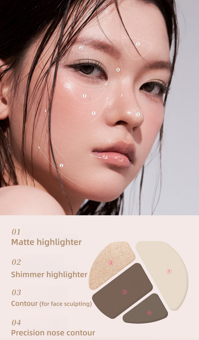 SheDella Cat Collection Contour & Highlighter Makeup Palette T5803