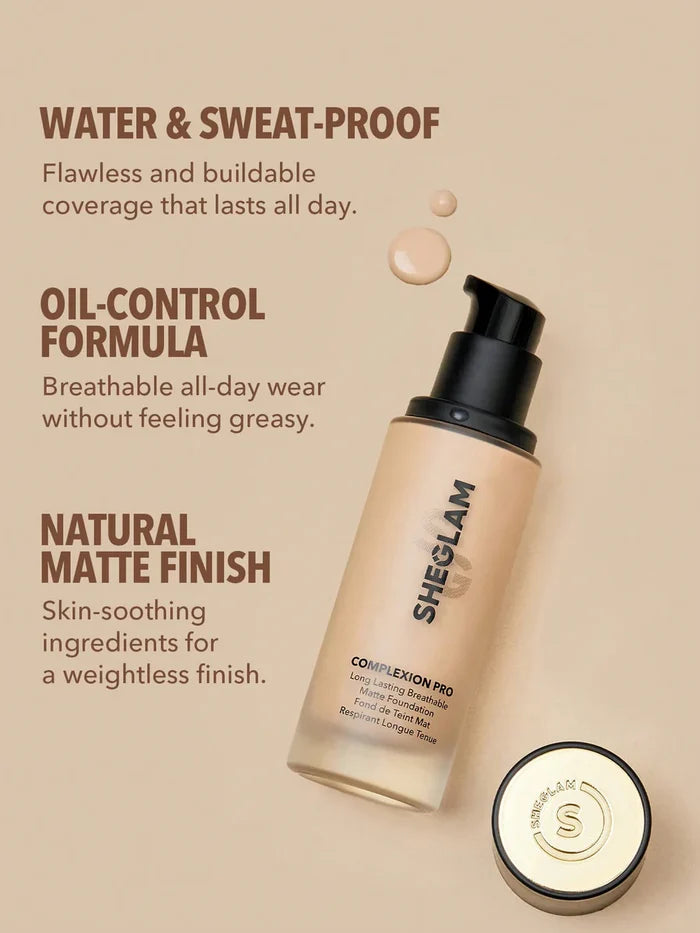 Sheglam Complexion Pro Long Lasting Breathable Matte Foundation - fair