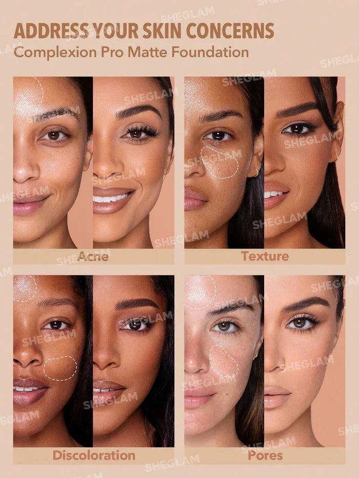 Sheglam Complexion Pro Long Lasting Breathable Matte Foundation - Sand