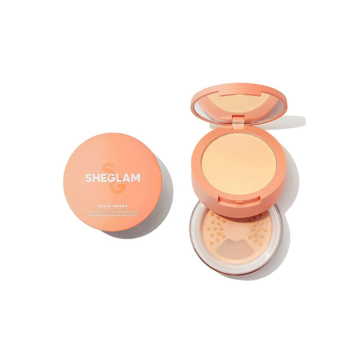 Sheglam Insta-Ready Face and Under Eye Setting Powder Duo - Toasted Almond