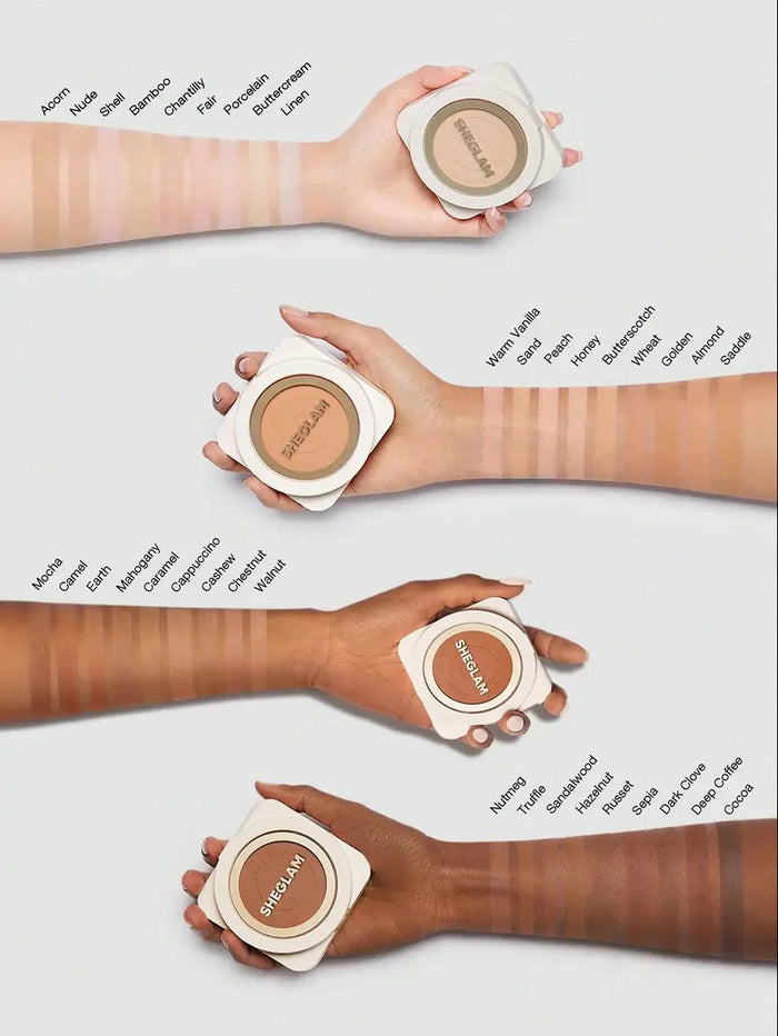 Sheglam Skin-Focus High Coverage Powder Foundation - Warm Vanilla