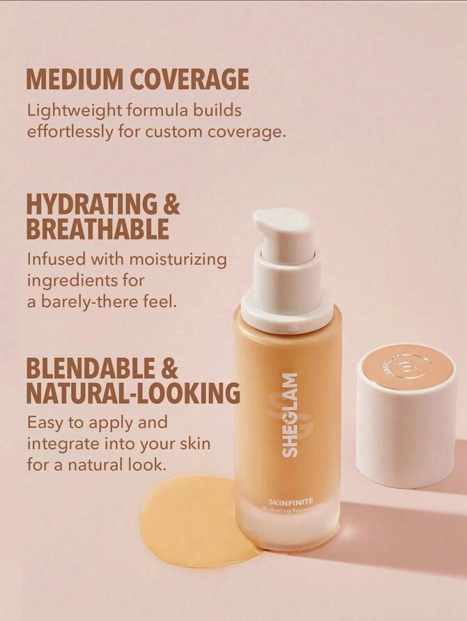 Sheglam Skinfinite Hydrating Foundation-  Nude