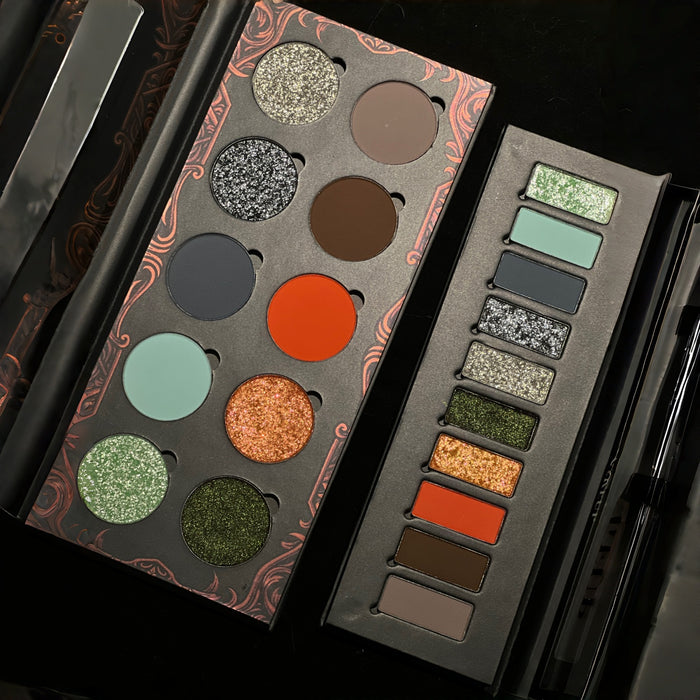 SHELLWE MAKEUP X Ghoul Nocturnal Flame Collection Eyeshadow Palette & Lip Gloss T5403