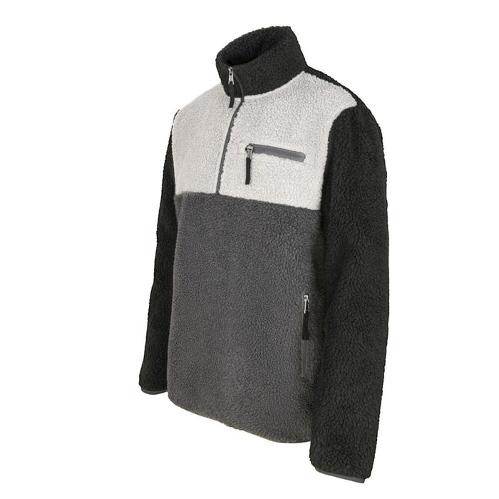 Sherpa Men Half Zip Black Grey White