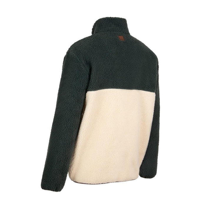 Sherpa Men Half Zip Green Brown Beige