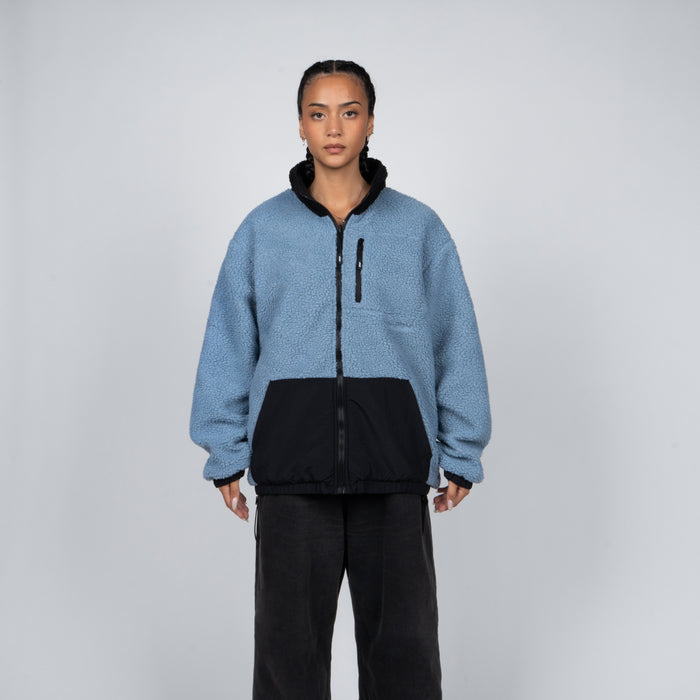 Sherpa Whatup Reversible Full Zipper Black Blue
