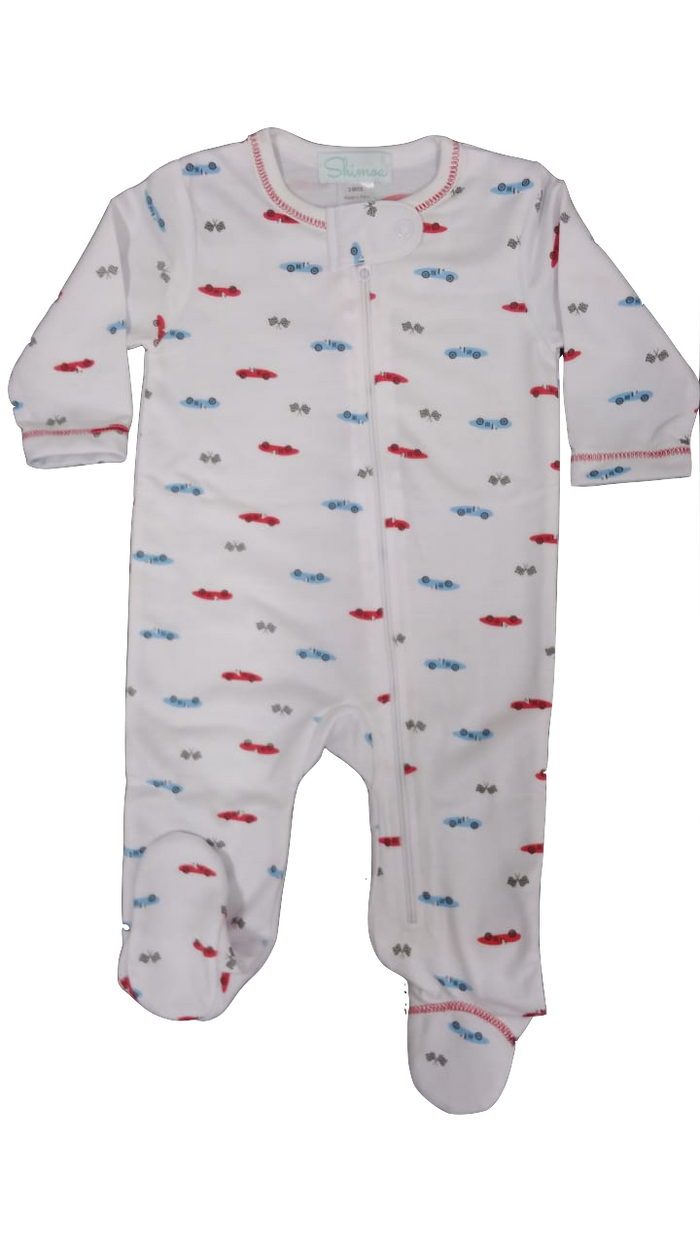 Shimoa Race Car Zip Footie