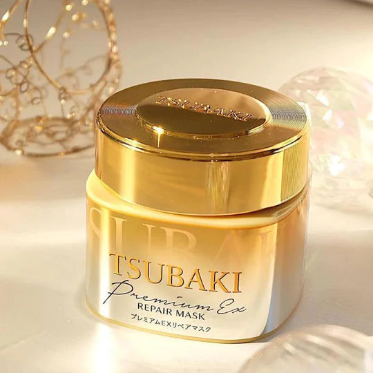 SHISEIDO Tsubaki PREMIUM EX Repair Hair Mask قناع الشعر الياباني من شسيدو