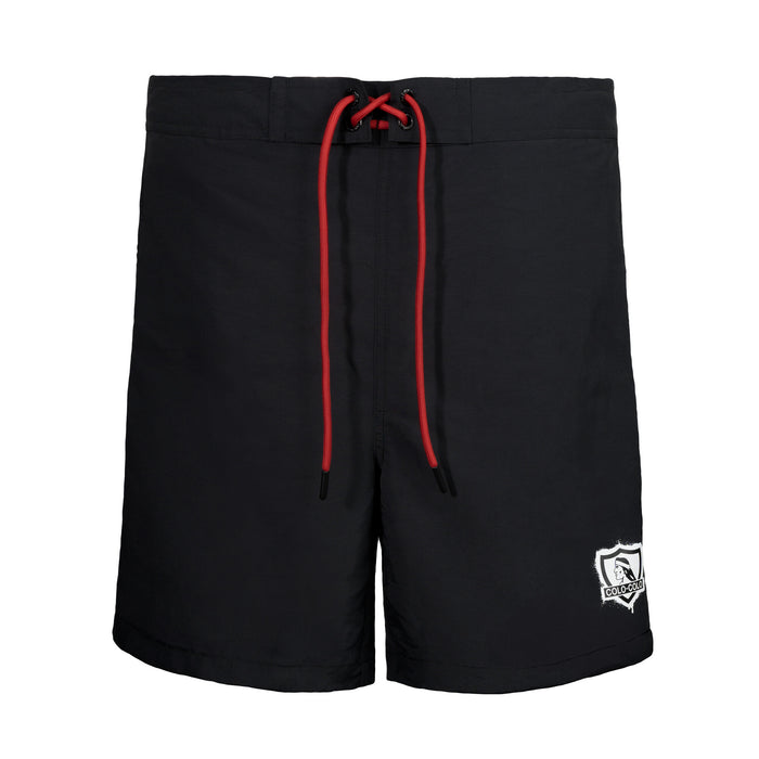 Short Colo Colo Urbano All Black Shield White Red