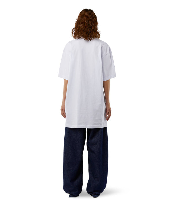 Short Sleeve Cotton Dress White