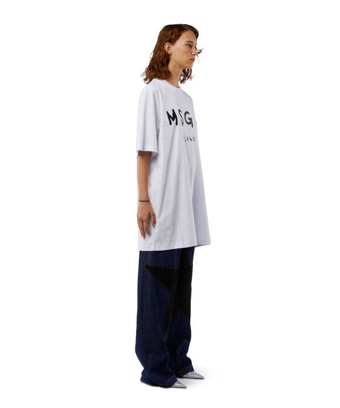 Short Sleeve Cotton Dress White