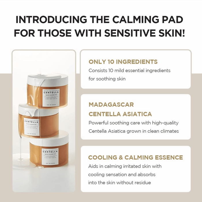 SKIN1004 Madagascar Centella Quick Calming Pad (70 Pads). وسادة SKIN1004 مدغشقر سنتيلا سريعة التهدئة - Princess Cosmetics Qatar