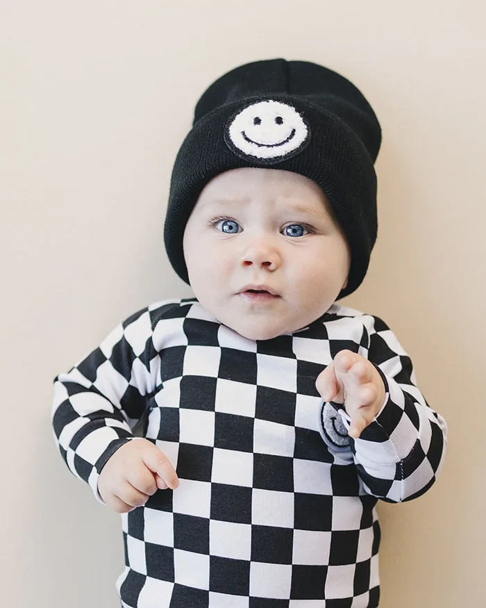 Smile Beanie for Baby and Toddler-Black
