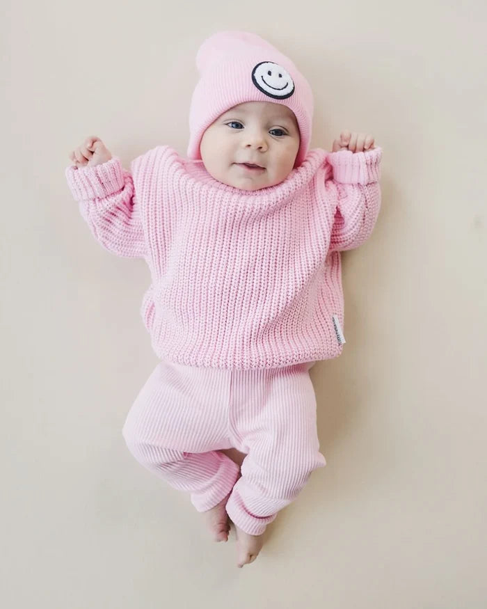 Smile Beanie for Baby and Toddler-Pink