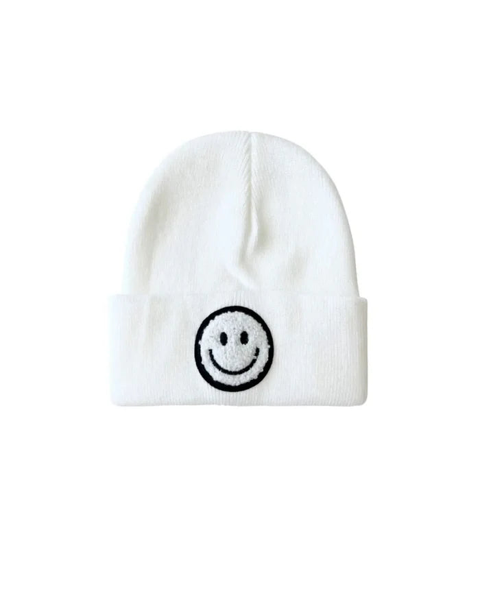 Smile Beanie for Baby and Toddler-White