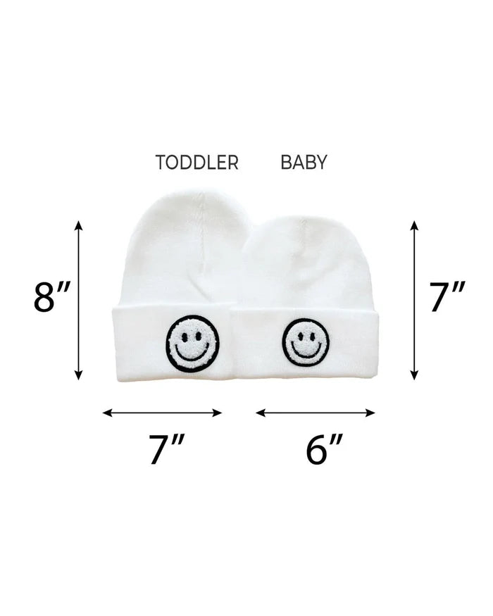 Smile Beanie for Baby and Toddler-White