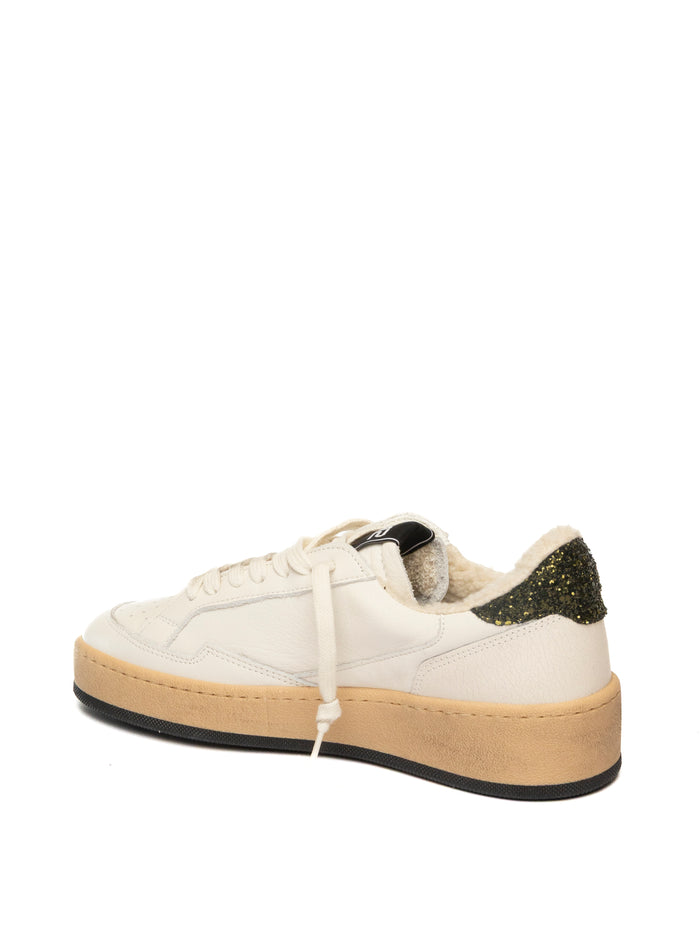 4B12 Sneaker play new bianco/militare PLAYNEW D PELLE/CAM-228
