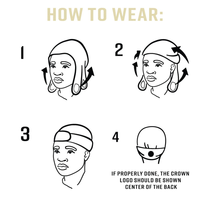 Spandex Velcro Compress Wave Cap [Black] #4311
