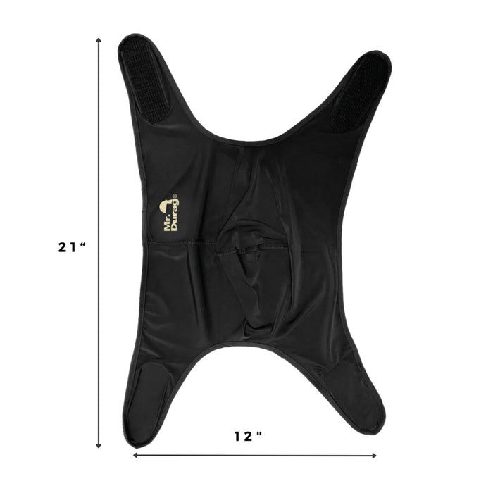 Spandex Velcro Compress Wave Cap [Black] #4311