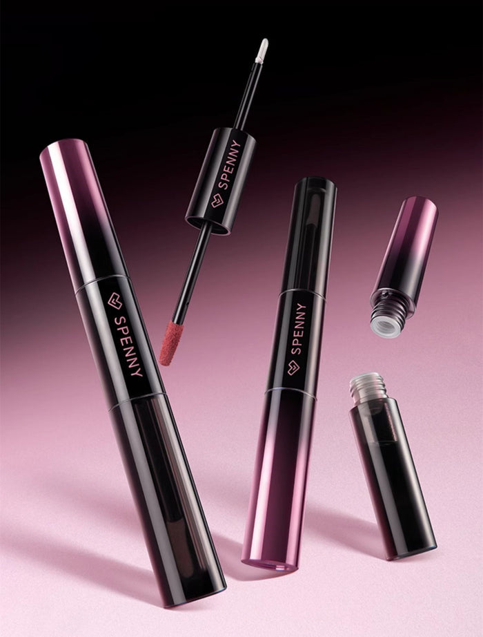 SPENNY Double-end Long Wear Matte & Mirror Lip Glaze T4362