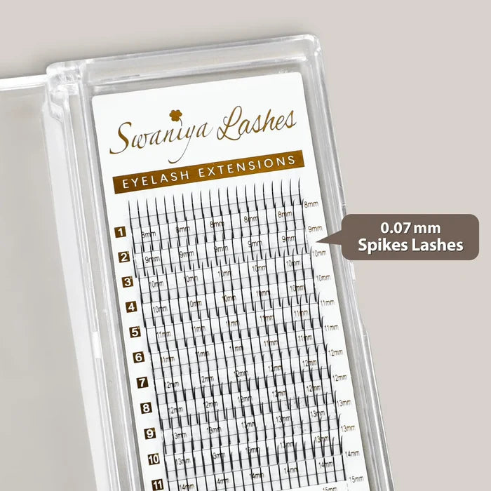 Spikes Lash Extensions 0.07mm| Swaniya Lashes