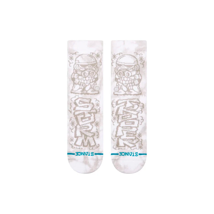 Stance Sock Kids DJ Trooper Crew White